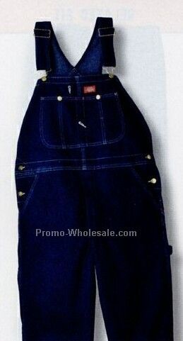 Stone Wash Bib Overall W/ Cross Over High Back (Inseam 30-34, Waist 30-50)