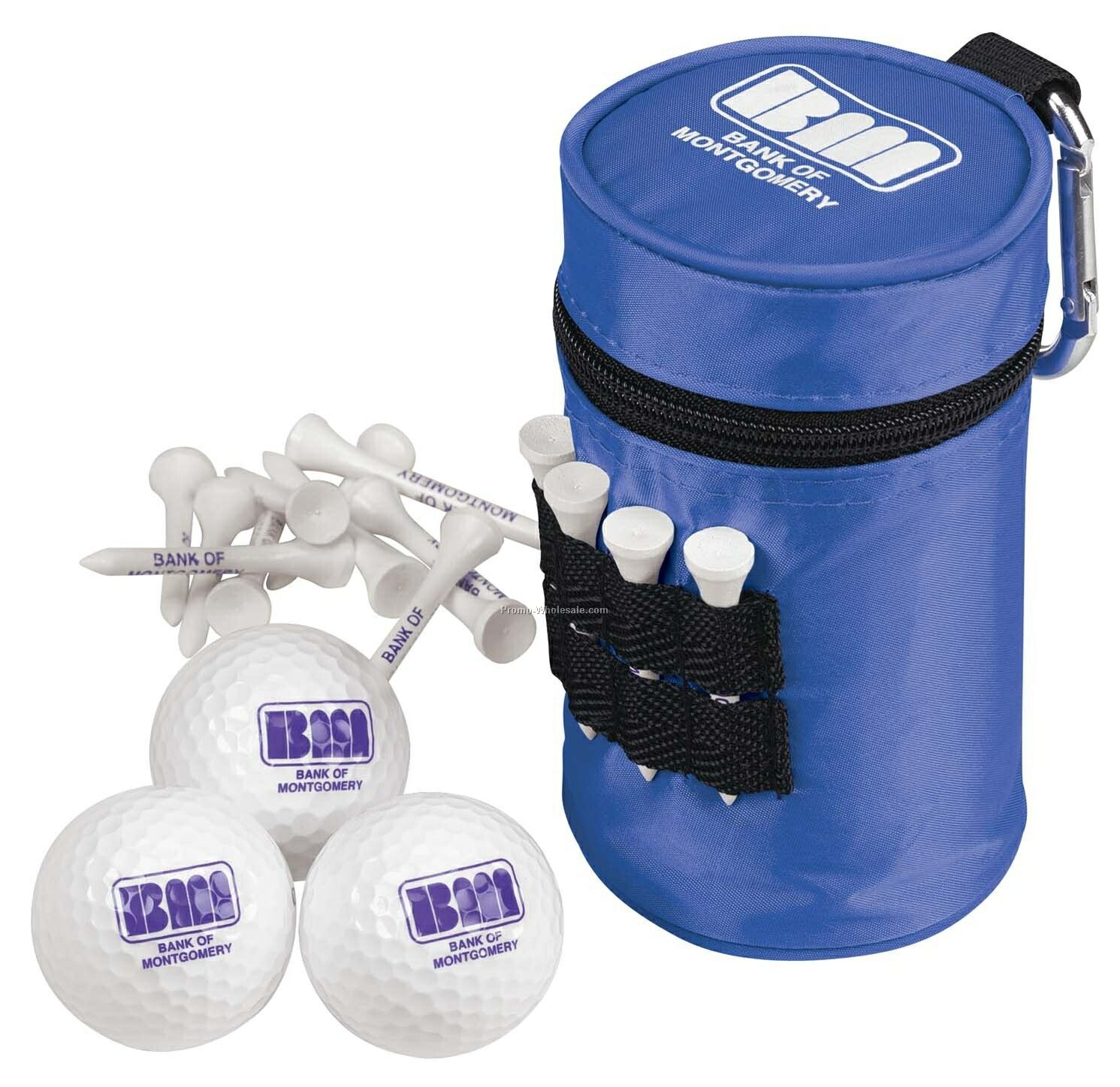 Tee Off Mulligan Cooler With 3 Top Flite Xl Distance Golf Balls & 15 Tees