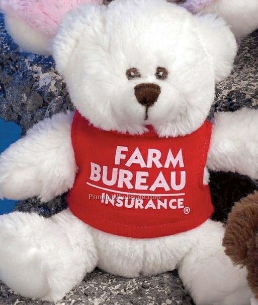 Tumbles Baby Stuffed White Bear (5")