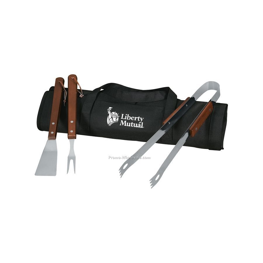 Walnut Groove Bbq Set