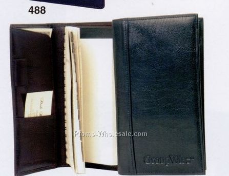 Water Buffalo Calfskin Address Book W/ Weekly Planner (Full Grain)