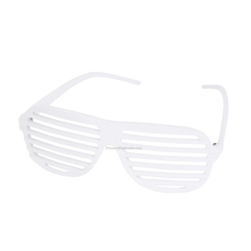 White Slotted Sunglasses