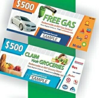 $500.00 Gas Card-incentive Program