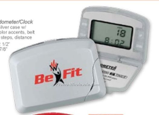 1-1/2"x2-3/4" Joy Meter Pedometer/ Clock