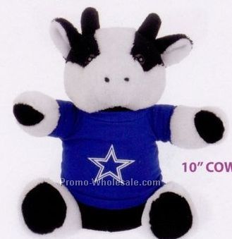 10" Extra Soft Stuffed Cow