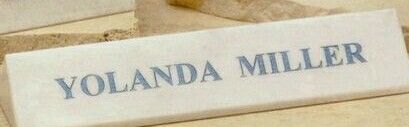 10" White Marble Executive Name Block