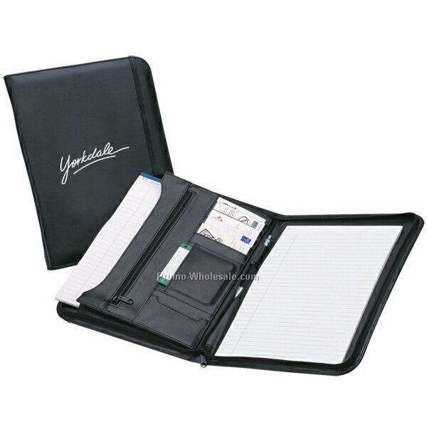 10"x13-1/2"x1" Zippered Notepad Portfolio (Imprinted)