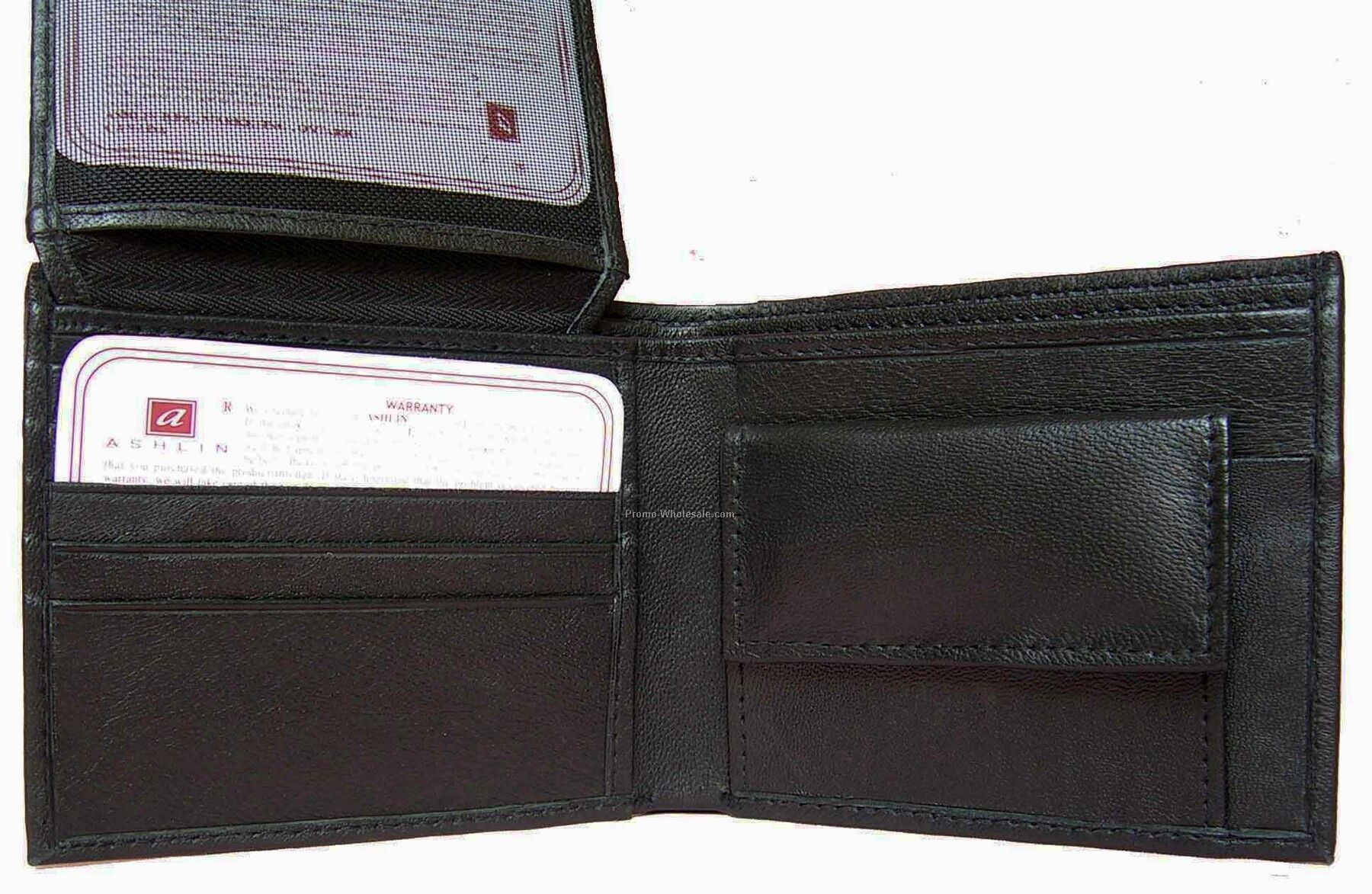 11cmx9cm Black Lambskin Change Purse Wallet W/2 Id Pockets