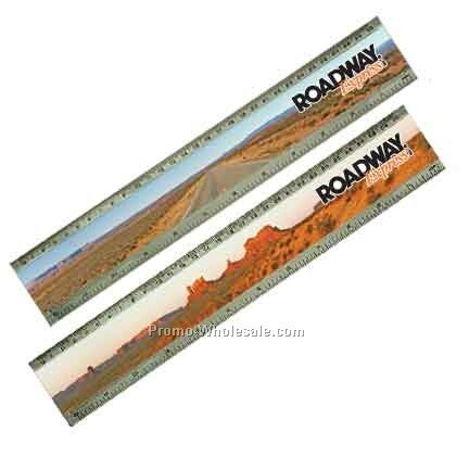 12" Acrylic Ruler; 3d Lenticular; Monument Valley Image - Stock, Custom