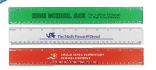 12" Beveled Plastic Ruler - Standard Delivery