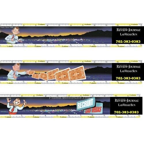 12" Ruler; 3d Lenticular; Display Column Image - Stock, Custom