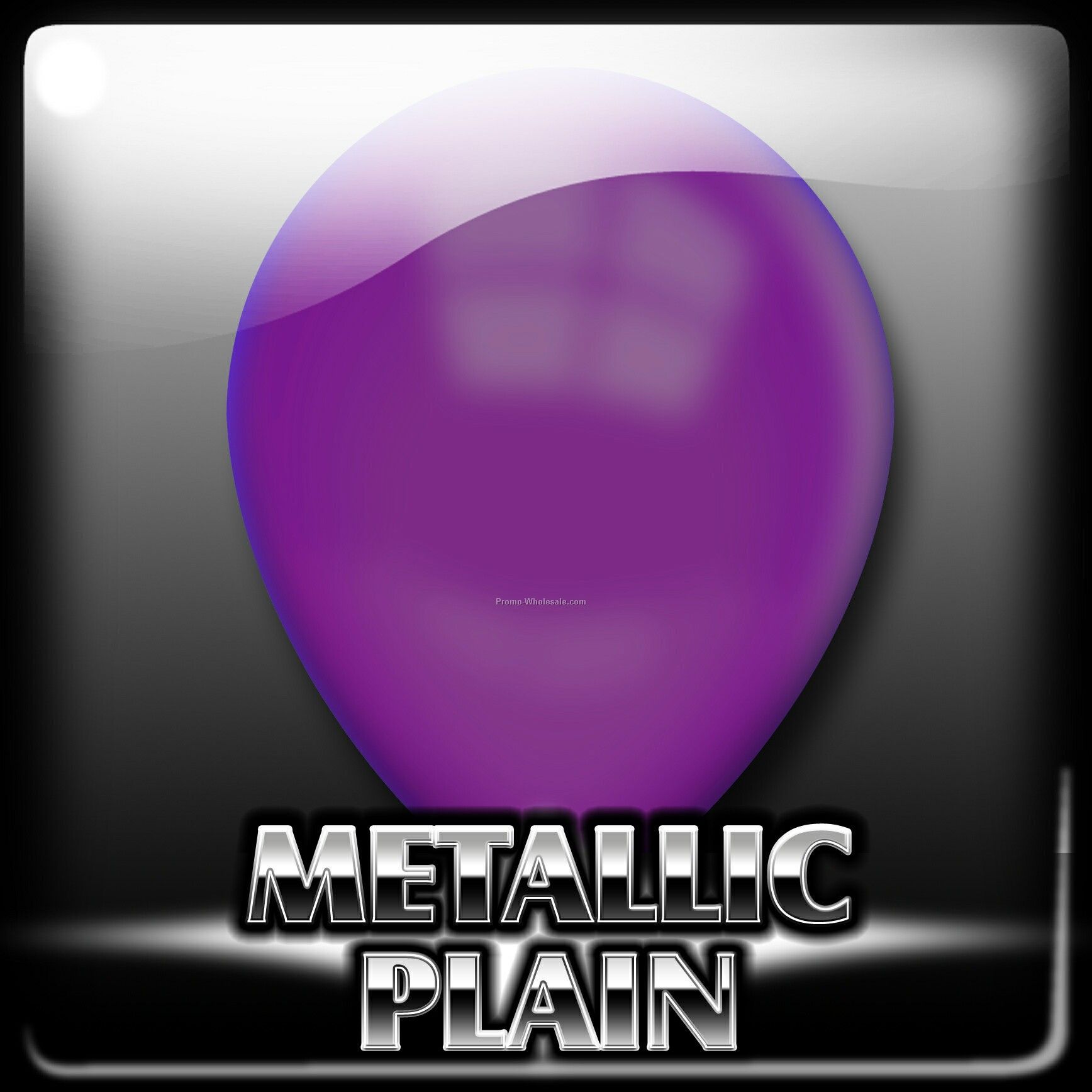 12" Unimprinted Metallic Latex Balloon