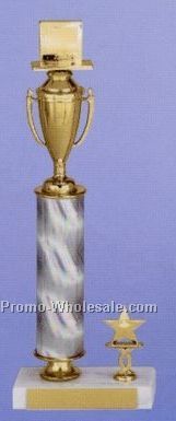 14" Sparkling Iridescent Column Trophy