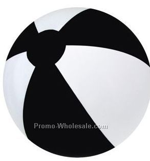 16" Inflatable Two Tone Alternating Color Beach Ball - Black & White