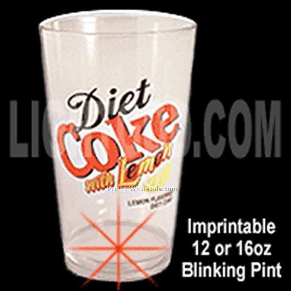 16 Oz. Light Up Pint Glass - Red