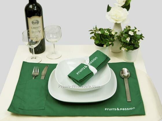 17" X 12"l Ready-set-go Picnic Place Mat (Embroidered)