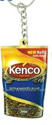 2-1/2"x2-1/2" Lenticular Key Tag W/ Pvc Encapsulated