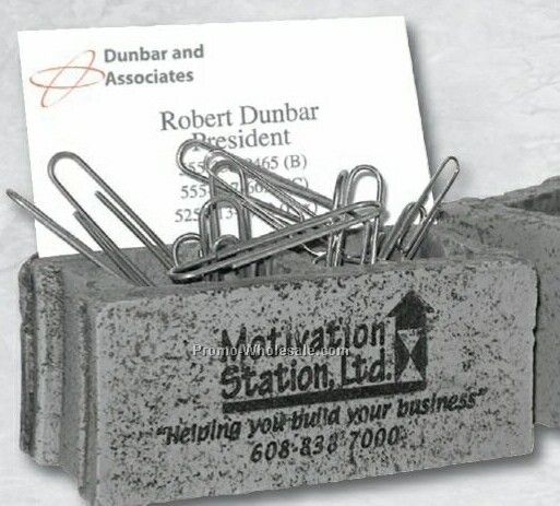 3-3/4"x1-5/8"x1-7/8" Paper Clip / Business Card Holder