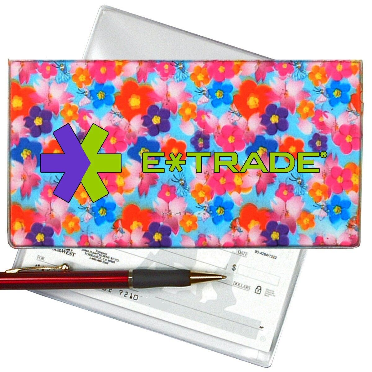 3-3/8"x6-3/8" 3d Lenticular Checkbook Cover - Stock / Flowers