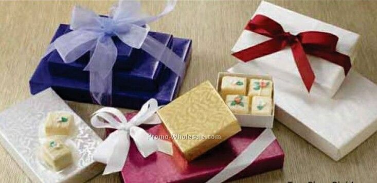 3 Oz. Two Piece Folding Candy Boxes W/ White Bases
