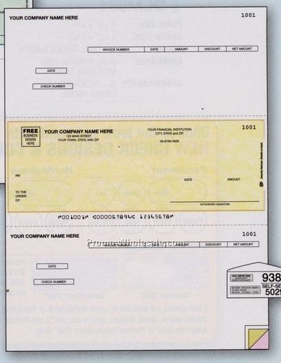 3 Part Accounts Payable Laser Check (Peachtree Compatible)