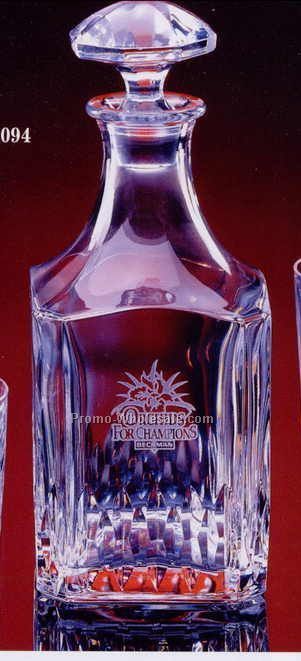 30 Oz. Lotus Petal Cut Crystal Decanter