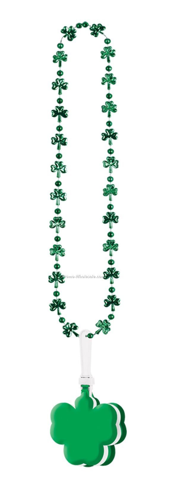 33" Shamrock Beads W/ Shamrock Clapper