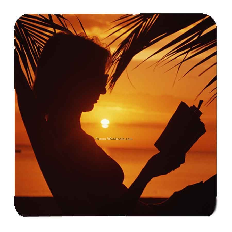 3d Lenticular Coaster With Neoprene Rubber Bottom - Custom 4-1/4"x4-1/4"
