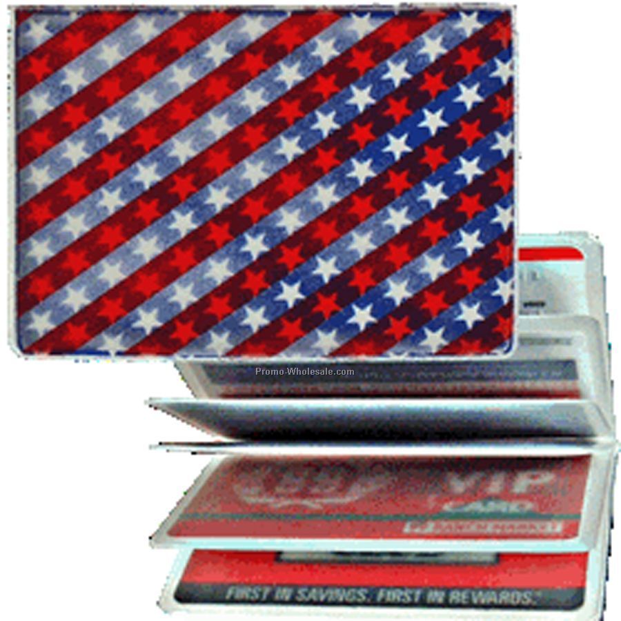 3d Lenticular Id / Credit Card Holder - Stock / Stars & Stripes