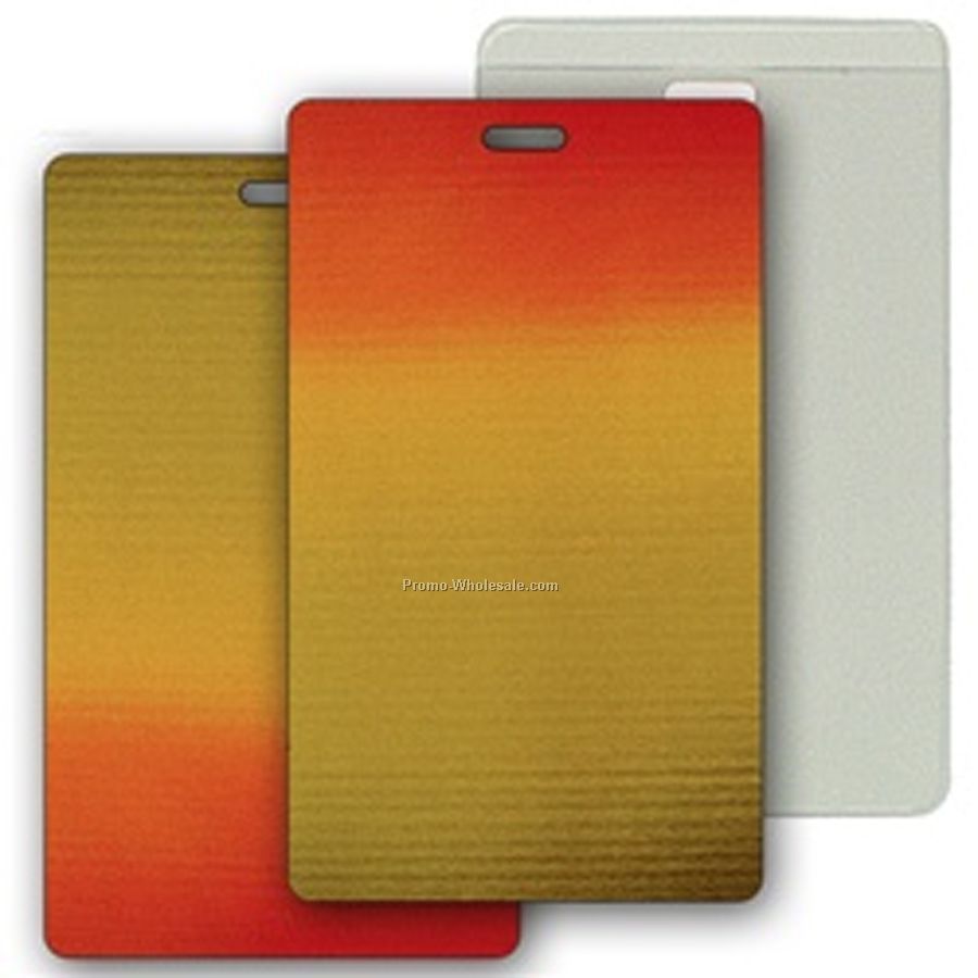 3d Lenticular Luggage Tags - Stock / Brown Orange Yellow 2-3/8"x4-1/4"