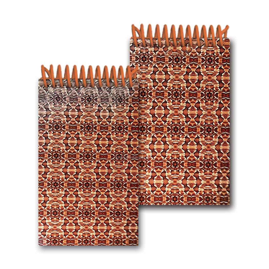 3d Lenticular Mini Notebook; Stock; Snakeskin Print; Blanks