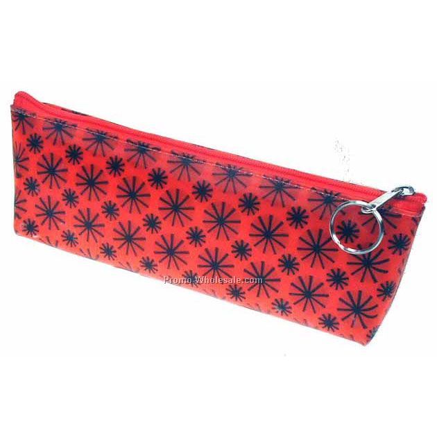 3d Lenticular Pencil Case - Sobre - Stock / Red With Black Stars