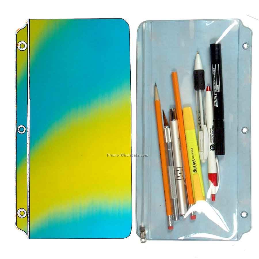 3d Lenticular Pencil Pouch - Stock / Blue Yellow