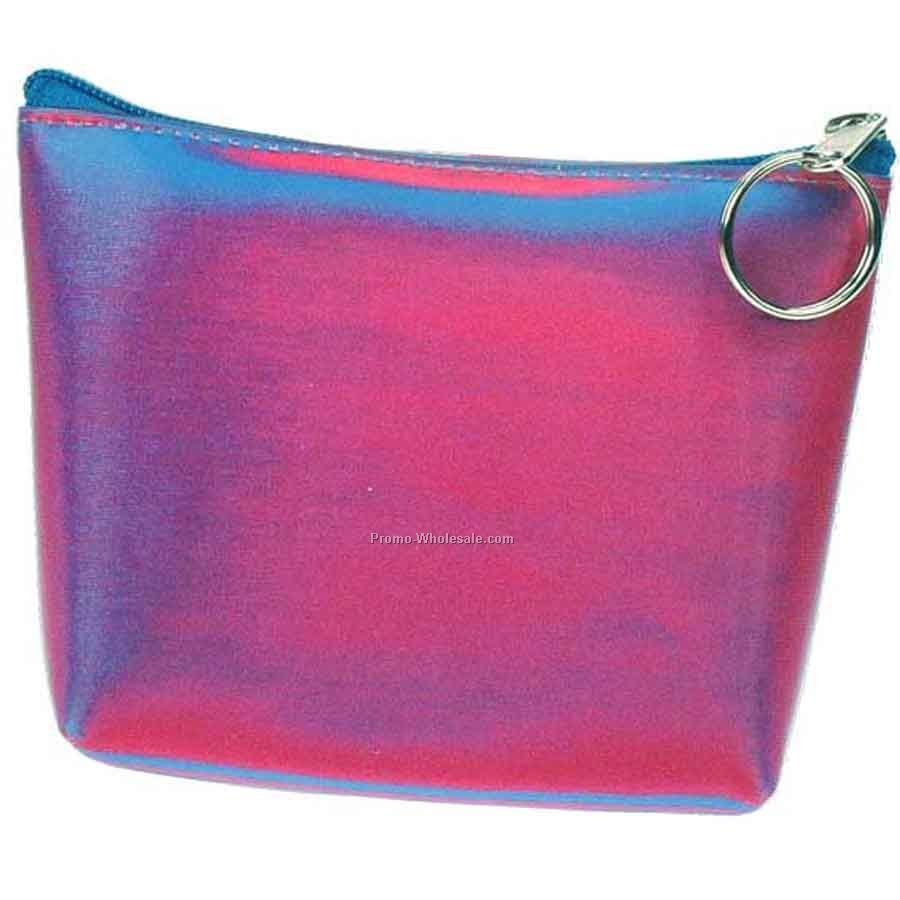 3d Lenticular Purse With Key Ring - Pavia - Stock / Blue Pink Purple