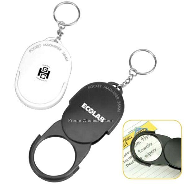 3x Pocket Magnifier With Key Chain