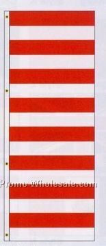 3'x8' Stock America Forever Drape Banners - Red/ White Stripes