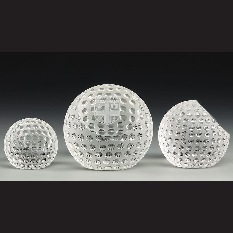 4" Optical Crystal Clear Golf Ball