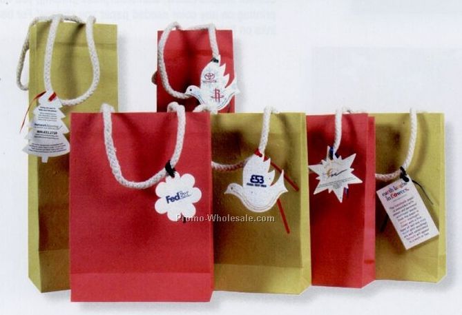 4-1/4"x4-1/4"x13.65" Wine Seeded Paper Bags