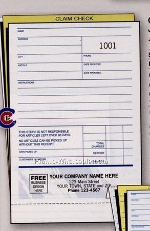4-1/4"x6-5/8" 3 Part Color Collection 3 In 1 Repair Order Form/ Envelope