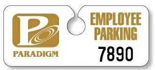 4-3/4"x2" Hidden Hang Tag Parking Permit (.035" Reflective)