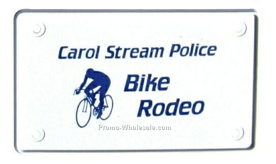 4"x2-1/4" Bicycle License Plate - Plate Only