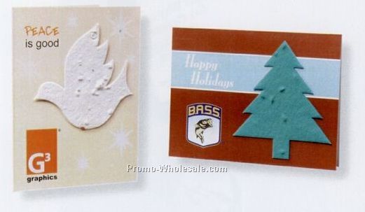 4"x5-1/4" Die Cut Lil' Bloomer Holiday Card