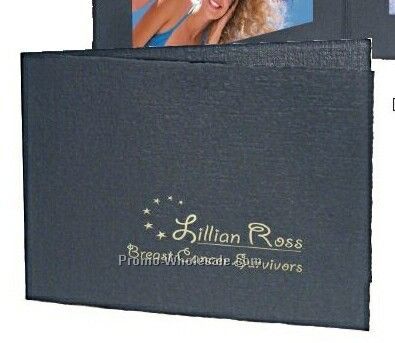 4"x6" Black Vertical Double-sided Portrait Folder