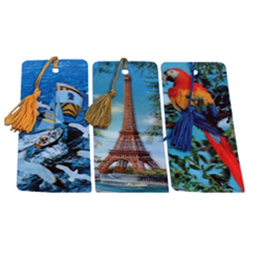 5-1/2"x2-1/2" 3d Lenticular Pvc Bookmark - Custom