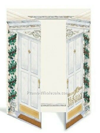 5"x7" Vertical House Door Gatefold Event Folder (Blank)