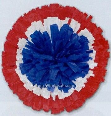 6" Vinyl Show Pom Poms - Bullseye