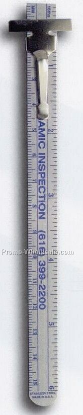 6-1/4"x15/32" Custom Ruler W/16ths Top Scale/Mm Bottom Scale