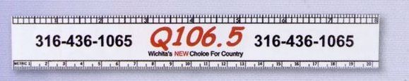 6"x1-1/4" Custom Printed Rulers (1 Side/1 Color)