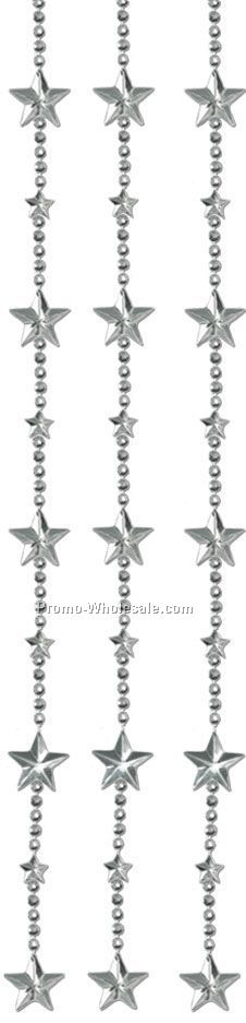 78"x24" Metallic Star Bead Curtains