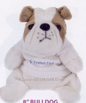 8" Laying Bulldog Beanie Animal